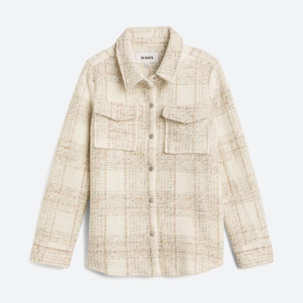 BB DAKOTA X STEVE MADDEN
Work Hard Play Hard Brushed Plaid
Knit Jacket